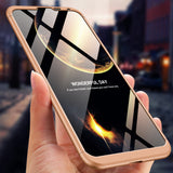 For HUAWEI Y7 2019 Ultra Slim PC Back Cover Non-slip Shockproof 360 Degree Full Protective Case Silver black silver