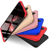 For VIVO V9/Y85/Z1 Slim 3 in 1 Hybrid Hard Case Full Body 360 Degree Protection Back Cover Rose gold