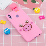 For Huawei Nova 3I 3D Cartoon Lovely Coloured Painted Soft TPU Back Cover Non-slip Shockproof Full Protective Case Small pink pig
