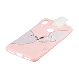 For Huawei Y7 2019 3D Cartoon Lovely Coloured Painted Soft TPU Back Cover Non-slip Shockproof Full Protective Case Big white bear