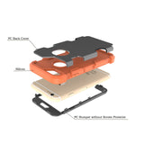 For iPhone 6/6S PC+ Silicone 2 in 1 Hit Color Tri-proof Shockproof Dustproof Anti-fall Protective Cover Back Case Gray + orange