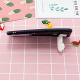 For Samsung A11 Soft TPU Back Cover Cartoon Painting Mobile Phone Case Shell with Bracket big white bear