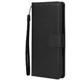 For HUAWEI PSmart 2020/Y5P/Y6P PU Leather Mobile Phone Cover with 3 Cards Slots Phone Frame black