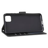 For HUAWEI PSmart 2020/Y5P/Y6P PU Leather Mobile Phone Cover with 3 Cards Slots Phone Frame black