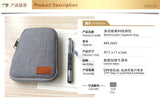 Gray Multi-function Cable Earphone Organizer Portable Source Phone Holder Electronic Accessories Digital Storage Bag for Travelling Camping Hiking Gray