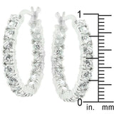Sterling Silver Eternity Hoop Earrings