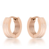 Marlene Rose Gold Stainless Steel Small Hoop Earrings