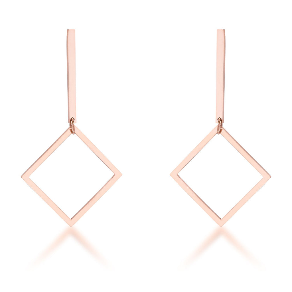 Trendy Geometric Stainless Steel Drop Earrings