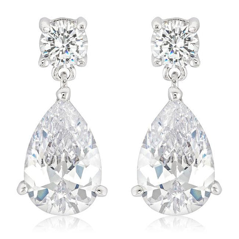 Elegant Cubic Zirconia Drop Earrings
