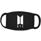 Breathable BTS Letter Logo Printing Mouth Mask for Fans Vocal Concert Wear black_LOGO mask