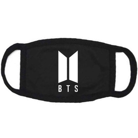 Breathable BTS Letter Logo Printing Mouth Mask for Fans Vocal Concert Wear black_LOGO mask