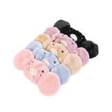 Kid 2-in-1 Warm Mask Earmuffs Cartoon Autumn Winter Thicken Plush Riding Outdoor Wear Blue_One size