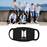 Breathable BTS Letter Logo Printing Mouth Mask for Fans Vocal Concert Wear black_LOGO mask
