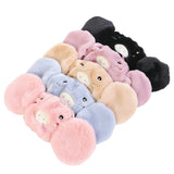 Kid 2-in-1 Warm Mask Earmuffs Cartoon Autumn Winter Thicken Plush Riding Outdoor Wear Blue_One size