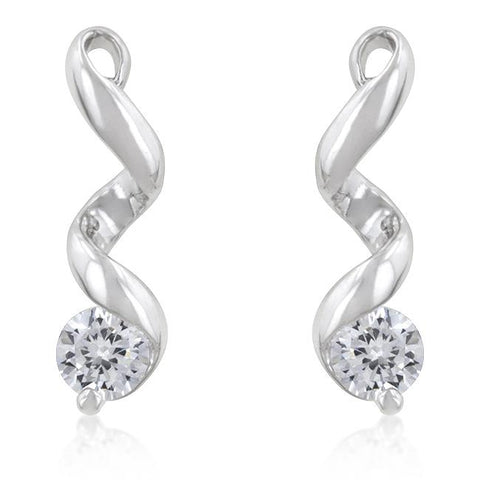 Solitaire Drop Earrings