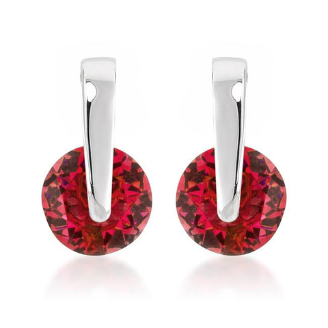 Red CZ Elegance Earrings
