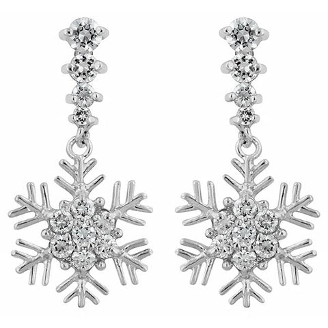 Snowflake Drop Earrings