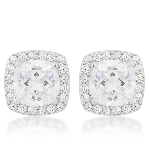 Pave Halo Earrings