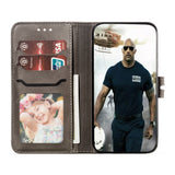 For XiaoMI 10 Pro Mobile Phone Cover PU Leather Front Buckle Smart Shell Anti-fall Phone Case 2 gray