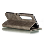For XiaoMI 10 Pro Mobile Phone Cover PU Leather Front Buckle Smart Shell Anti-fall Phone Case 2 gray