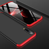 For Samsung A50 Ultra Slim PC Back Cover Non-slip Shockproof 360 Degree Full Protective Case Red black red