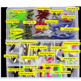 Lures Fishing KIT Tackle Box - 100Pcs,  Green