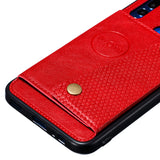 For HUAWEI Y9 prime 2019 PU Leather Shockproof Cell Phone Case Anti-dust Phone Case with Double Buckle Card Slot Pocket  Light Brown