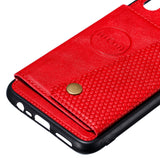 For OPPO Realme 3 pro PU Leather Flip Stand Shockproof Cell Phone Cover Double Buckle Anti-dust Case With Card Slots Pocket blue