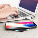 For Samsung Galaxy S8 S9 S10 Plus QI Wireless Charger Fast Charging Dock Mat Pad black