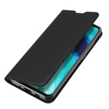 DUX DUCIS For Moto G8/G8 Power Leather Mobile Phone Cover Magnetic Protective Case Bracket with Cards Slot black_Moto G8 Power