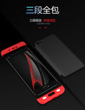 For XIAOMI MI 5 Slim 3 in 1 Hybrid Hard Case Full Body 360 Degree Protection Back Cover  Red black red