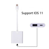 Lightning to USB Adapter for iPhone MIDI Charging Support IOS11 - White