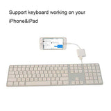 Lightning to USB Adapter for iPhone MIDI Charging Support IOS11 - White