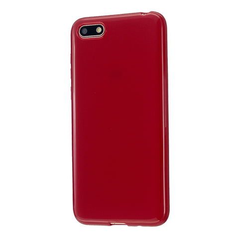 For HUAWEI Y5 2018/2019 TPU Phone Case Simple Profile Delicate Finish Cellphone Cover Full Body Protection Rose red