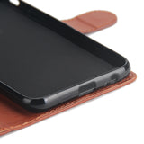 For Samsung A6 PLUS 2018 Flip-type Leather Protective Phone Case with 3 Card Position blue