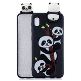 For Samsung A10 3D Cute Coloured Painted Animal TPU Anti-scratch Non-slip Protective Cover Back Case Red owl
