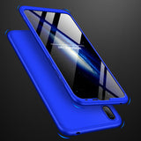 For HUAWEI Y7 2019 Ultra Slim PC Back Cover Non-slip Shockproof 360 Degree Full Protective Case blue