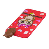 For Samsung A10 3D Cute Coloured Painted Animal TPU Anti-scratch Non-slip Protective Cover Back Case Red owl