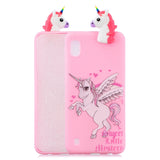 For Samsung A10 3D Cute Coloured Painted Animal TPU Anti-scratch Non-slip Protective Cover Back Case Red owl