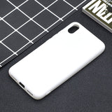 For Redmi 7A Lovely Candy Color Matte TPU Anti-scratch Non-slip Protective Cover Back Case Light pink