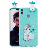For Huawei Nova 3I 3D Cartoon Lovely Coloured Painted Soft TPU Back Cover Non-slip Shockproof Full Protective Case Music unicorn