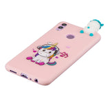 For Huawei Nova 3I 3D Cartoon Lovely Coloured Painted Soft TPU Back Cover Non-slip Shockproof Full Protective Case Music unicorn