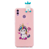 For Huawei Nova 3I 3D Cartoon Lovely Coloured Painted Soft TPU Back Cover Non-slip Shockproof Full Protective Case Music unicorn