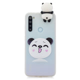 For Redmi NOTE 8T 3D Cartoon Painting Back Cover Soft TPU Mobile Phone Case Shell Smiley Panda