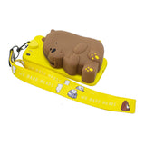 For Iphone 5 / 5S / SE Cartoon Hanging Lanyard + Fall Resistant Cartoon TPU Full Protective Mobile Phone Cover with Coin Purse 1 yellow brown bear
