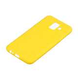 for Samsung A6 2018 Lovely Candy Color Matte TPU Anti-scratch Non-slip Protective Cover Back Case yellow