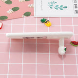 For Samsung A11 Soft TPU Back Cover Cartoon Painting Mobile Phone Case Shell with Bracket Licking pussy