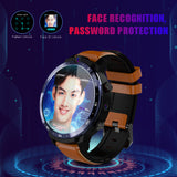 LEMFO LEM12 Face ID 1.6 Inch Dual Camera LTE 4G Smart Watch Android 7.1 3GB 32GB 1800mah Battery Men Smartwatch brown