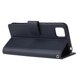 For HUAWEI PSmart 2020/Y5P/Y6P PU Leather Mobile Phone Cover with 3 Cards Slots Phone Frame blue