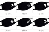 Cotton Mask Breathable Anti Dust UV Protection Face Mouth Mask for Kids Teens Adult Black  Black_random pattern